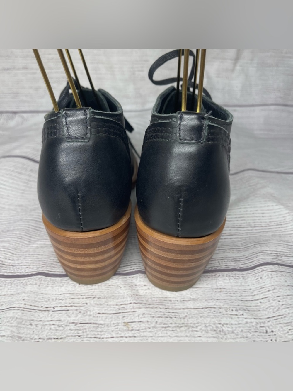 Red Wing Women’s 7 Heritage Faye Black Leather Lace Up Block Heel Boots - Picture 5 of 8